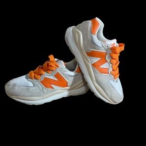 New Balance 47/40 Men's White Gray and Orange Athletic Sneakers